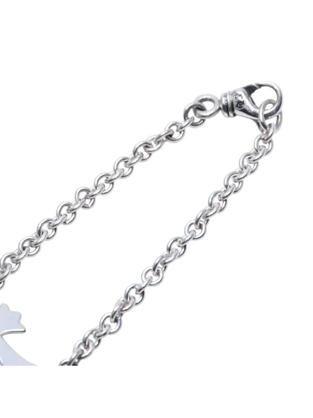 Chrome Hearts Tiny CH Cross Chain Bracelet 925 Sterling Silver NE
